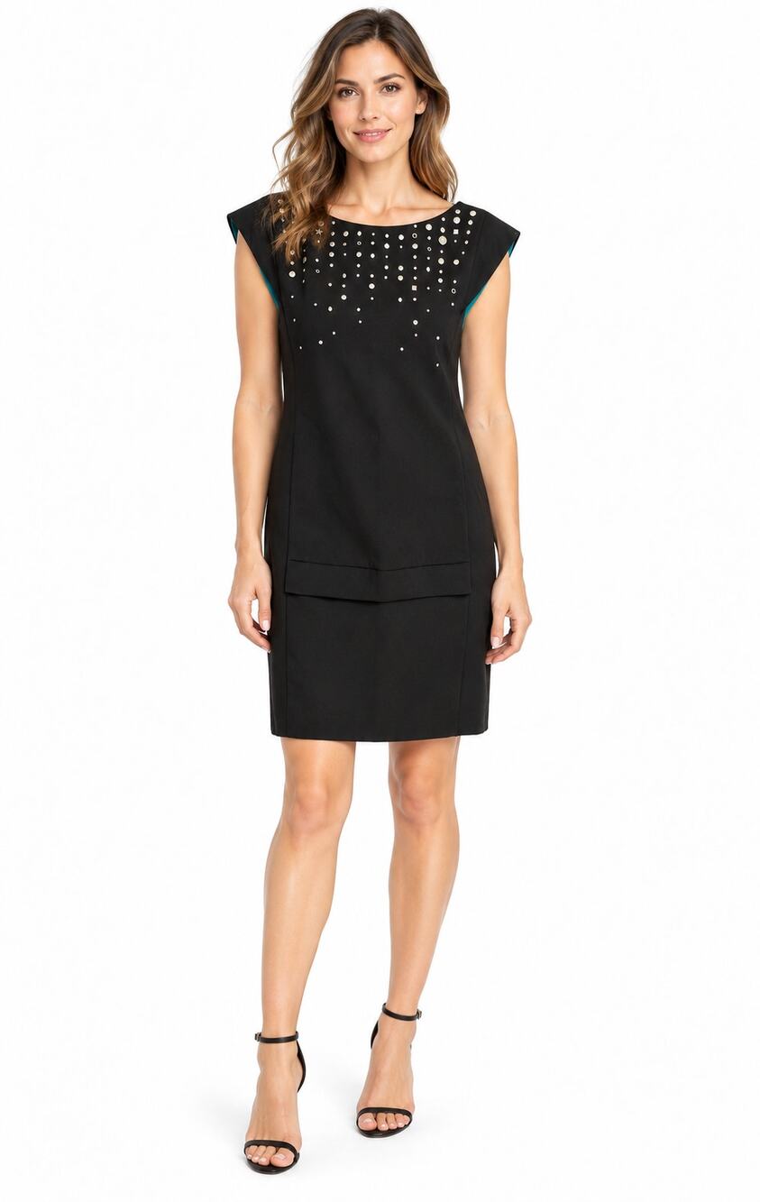 Cop Copine Fever Dress Black Studded Layered Shift Dress Archive 2013 French S